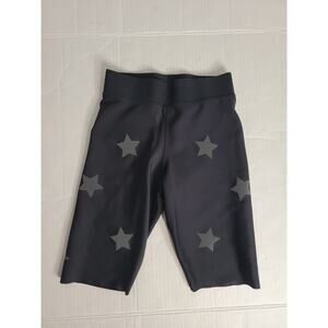 Ultracor Women's Aero Lux Knockout Shorts Biker Size S Nero Patent Black Stars